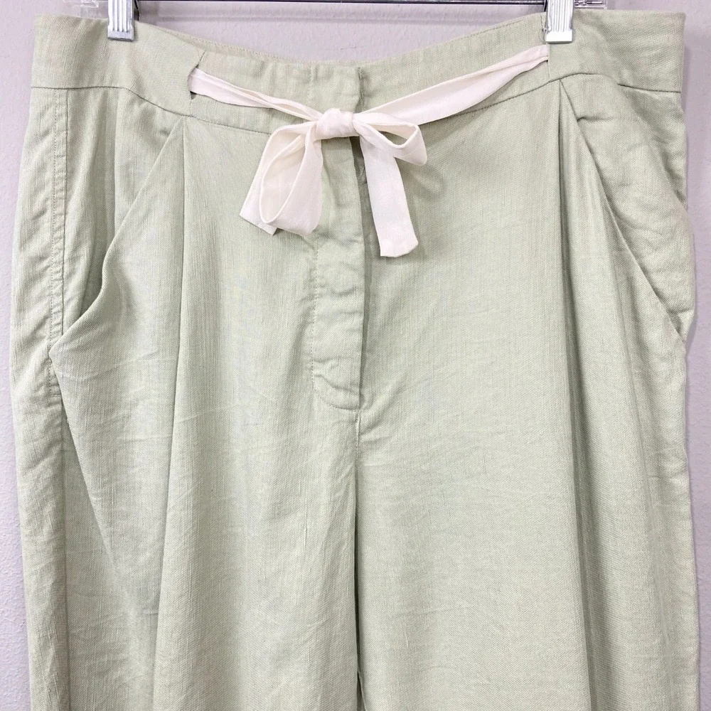 Wilfred Aritzia Wilfred Allant Linen Blend‎ Trousers High Waist Cropped Size 12